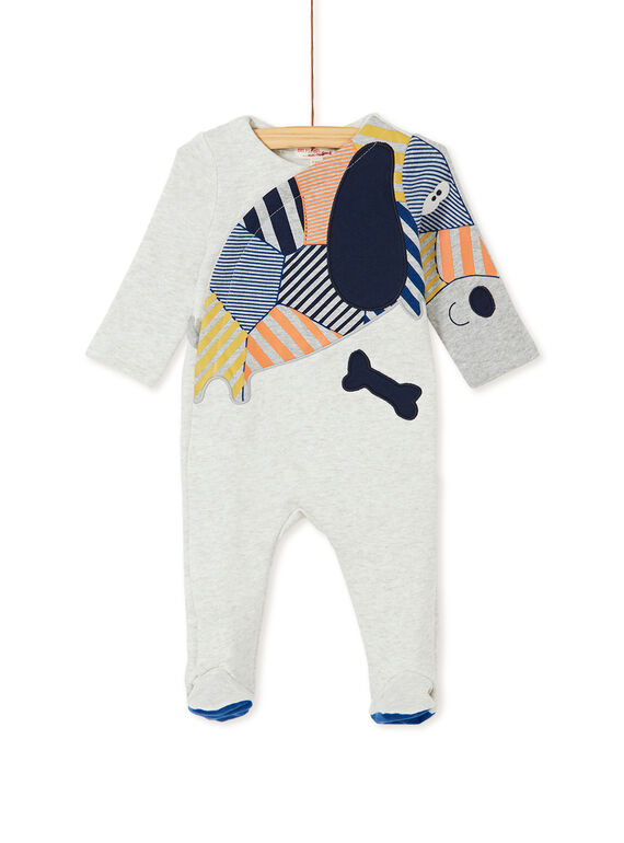 Grenouillère layette garçon motif chien KEGAGREWOO / 20WH14B1GREJ906